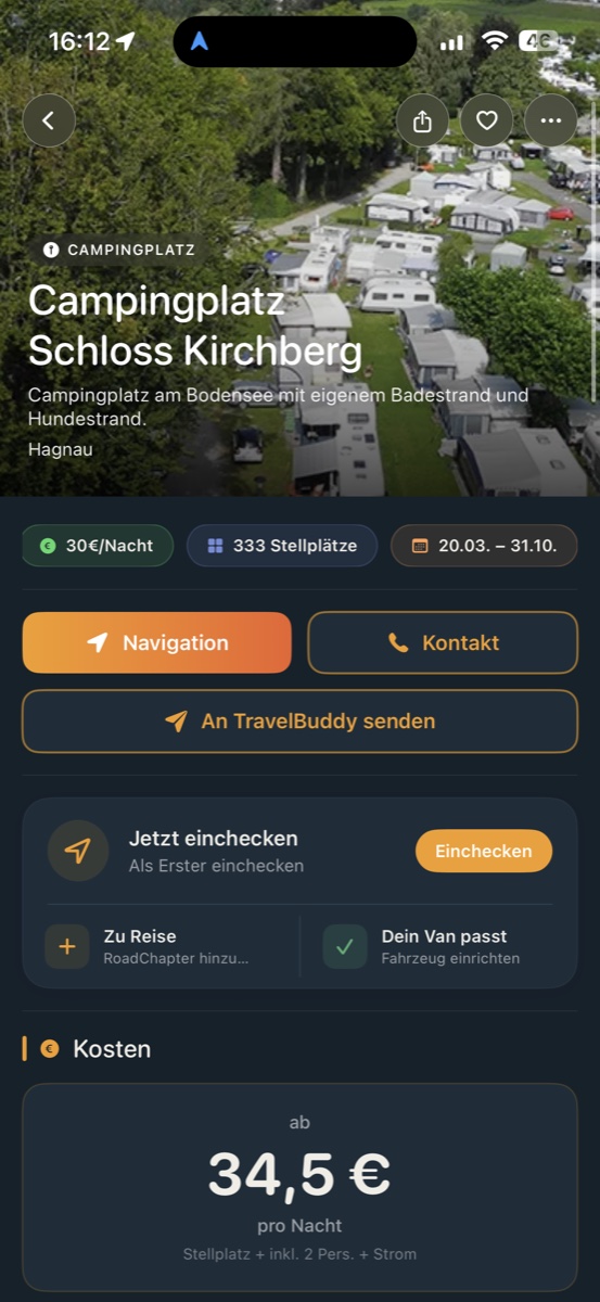Stellplatz mit Fotos, Preisen und Bewertungen